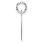 14kw Polished Black Enamel Letter O Initial Disk Charm - Image 2