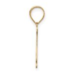 14k Polished Etched Letter N Initial Pendant - Image 2