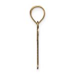 14k Polished Etched Letter T Initial Pendant - Image 2