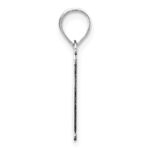 14kw Polished Etched Letter E Initial Pendant - Image 2