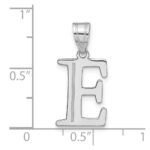 14kw Polished Etched Letter E Initial Pendant - Image 4