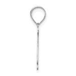 14kw Polished Etched Letter N Initial Pendant - Image 2