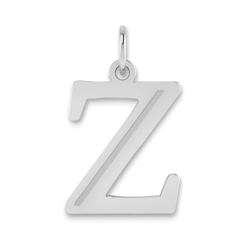 YC1437WZ.jpg 14kw Polished Etched Letter Z Initial Pendant - Image 1