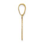 14k Polished Script Letter D Initial Pendant - Image 2