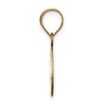 14k Polished Script Letter E Initial Pendant - Image 2