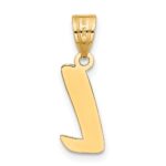 14k Polished Script Letter L Initial Pendant - Image 3