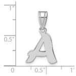 14kw Polished Script Letter A Initial Pendant - Image 2