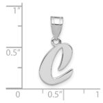 14kw Polished Script Letter C Initial Pendant - Image 2