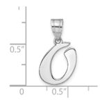 14kw Polished Script Letter O Initial Pendant - Image 4
