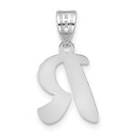 14kw Polished Script Letter R Initial Pendant - Image 3