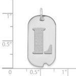 14kw Polished Letter L Initial Dog Tag Pendant - Image 2