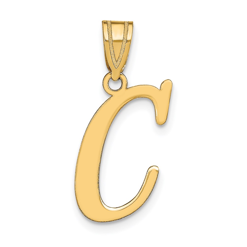 YC1440C.jpg 14k Polished Letter C Initial Pendant - Image 1