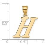 14k Polished Letter H Initial Pendant - Image 4