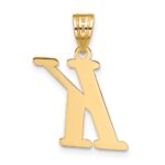 14k Polished Letter K Initial Pendant - Image 3
