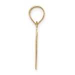 14k Polished Letter O Initial Pendant - Image 2