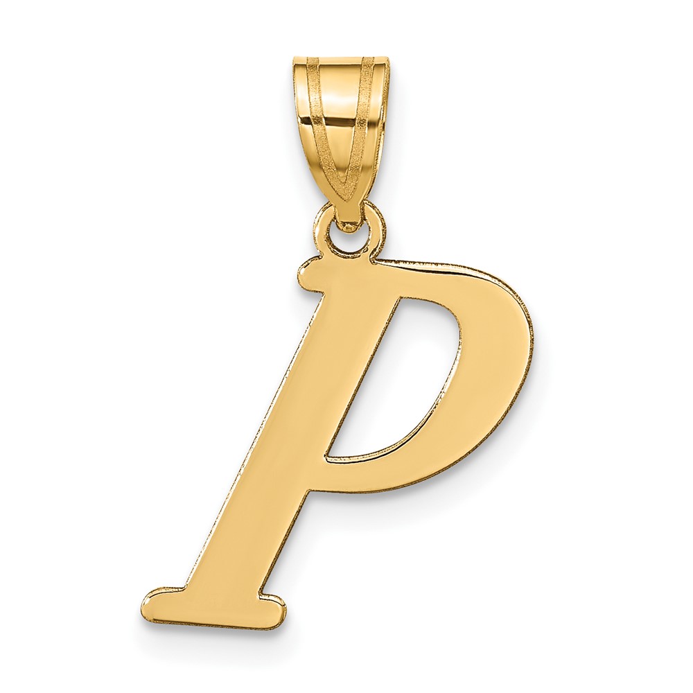 YC1440P.jpg 14k Polished Letter P Initial Pendant - Image 1