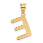 14k Polished Bubble Letter E Initial Pendant - Image 3