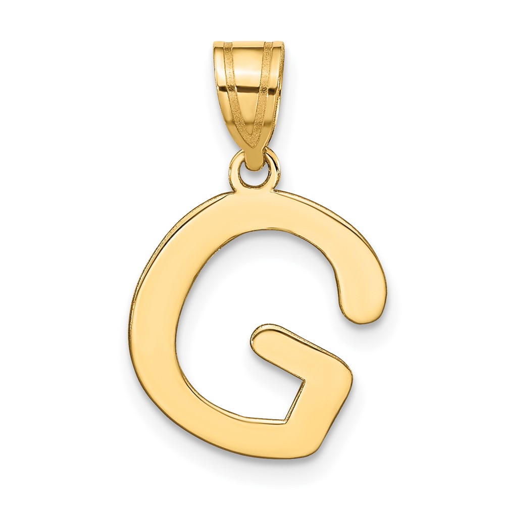 YC1441G.jpg 14k Polished Bubble Letter G Initial Pendant - Image 1