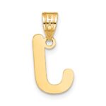 14k Polished Bubble Letter J Initial Pendant - Image 3