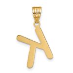14k Polished Bubble Letter K Initial Pendant - Image 3