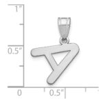14kw Polished Bubble Letter A Initial Pendant - Image 2