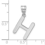 14kw Polished Bubble Letter H Initial Pendant - Image 4
