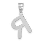 14kw Polished Bubble Letter R Initial Pendant - Image 3