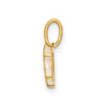 14K Polished Mother of Pearl Heart Pendant - Image 2