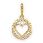14k CZ Heart Pendant - Image 4