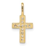 14k CZ Cross Pendant - Image 4