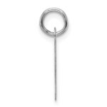 14k White Gold  Slanted Block Letter A Initial Charm - Image 2