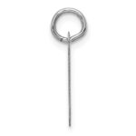 14K White Gold  Slanted Block Letter J Initial Charm - Image 2