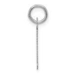 14K White Gold  Slanted Block Letter L Initial Charm - Image 2