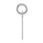 14K White Gold  Slanted Block Letter P Initial Charm - Image 2