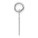 14K White Gold  Slanted Block Letter R Initial Charm - Image 2