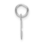 14k White Gold Small Script Letter C Initial Charm - Image 2