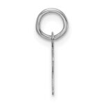 14k White Gold Small Script Letter I Initial Charm - Image 2
