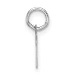14k White Gold Small Script Letter K Initial Charm - Image 2