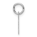 14k White Gold Small Script Letter T Initial Charm - Image 2