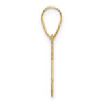 14k Polished Etched Letter S Initial Pendant - Image 2