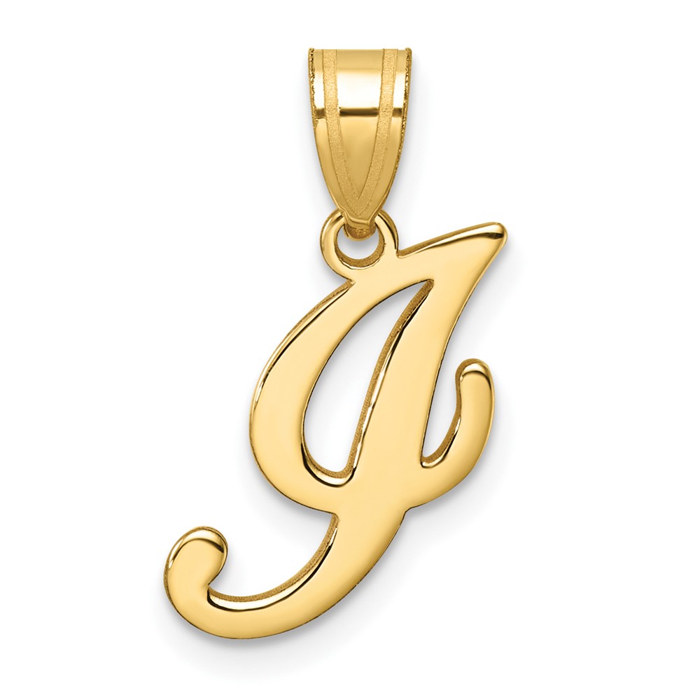 YC1540I.jpg 14K Script Letter I Initial Pendant - Image 1