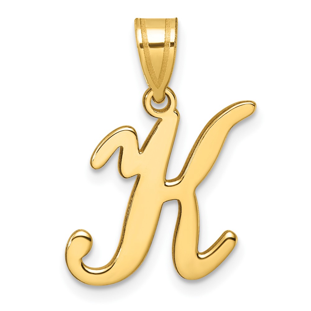 YC1540K.jpg 14K Script Letter K Initial Pendant - Image 1