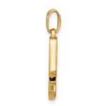 14K with Rhodium Diamond Letter M Initial Pendant - Image 2