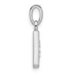 14K White Gold Diamond Letter A Initial Pendant - Image 2