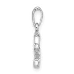 14K White Gold Diamond Letter S Initial Pendant - Image 2