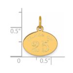 14k Polished Oval CLASS OF 2025 Charm - Image 4