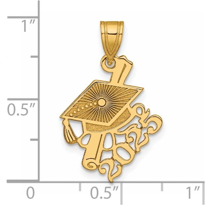 14K Graduation Cap and Slanted Diploma 2025 Charm - Diamond Ring Co.