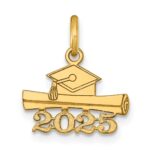 14K 2025 Graduation Cap and Diploma Charm