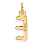 14K  Slanted Block Letter E Initial Charm - Image 3
