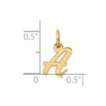 14K Small Script Letter A Initial Charm - Image 4